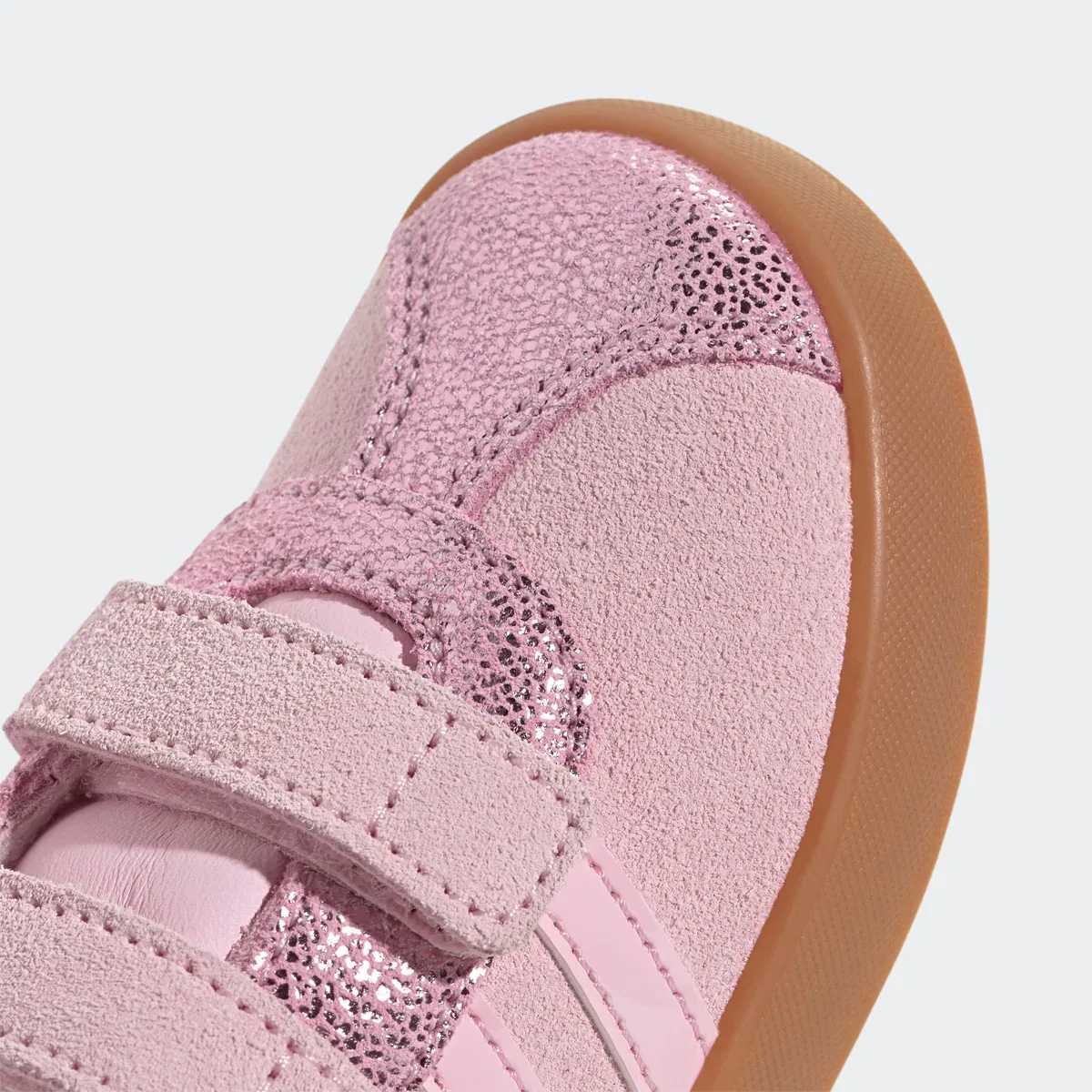 Детские кроссовки для мальчиков с ремешками на липучке Vl court 3.0 Adidas, Clear Pink Clear Pink Gum10 — фото 4