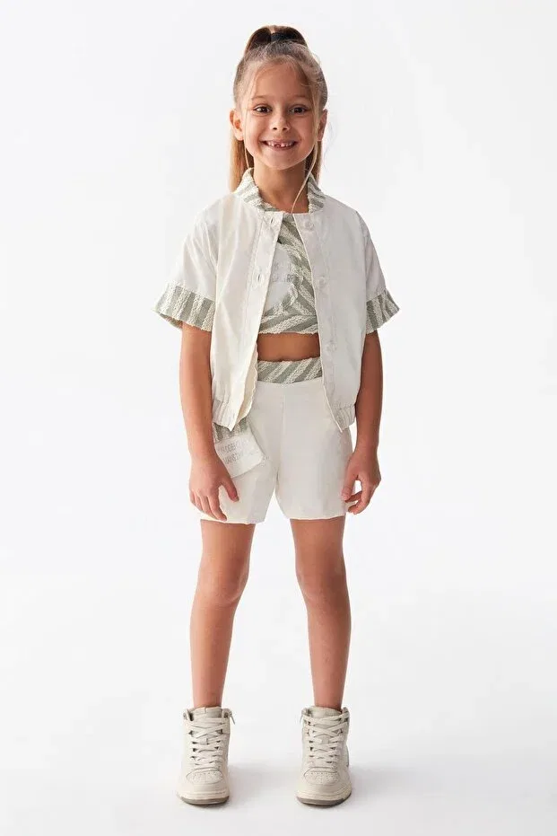 Детская куртка для девочек с коротким рукавом Nk Kids, Gray