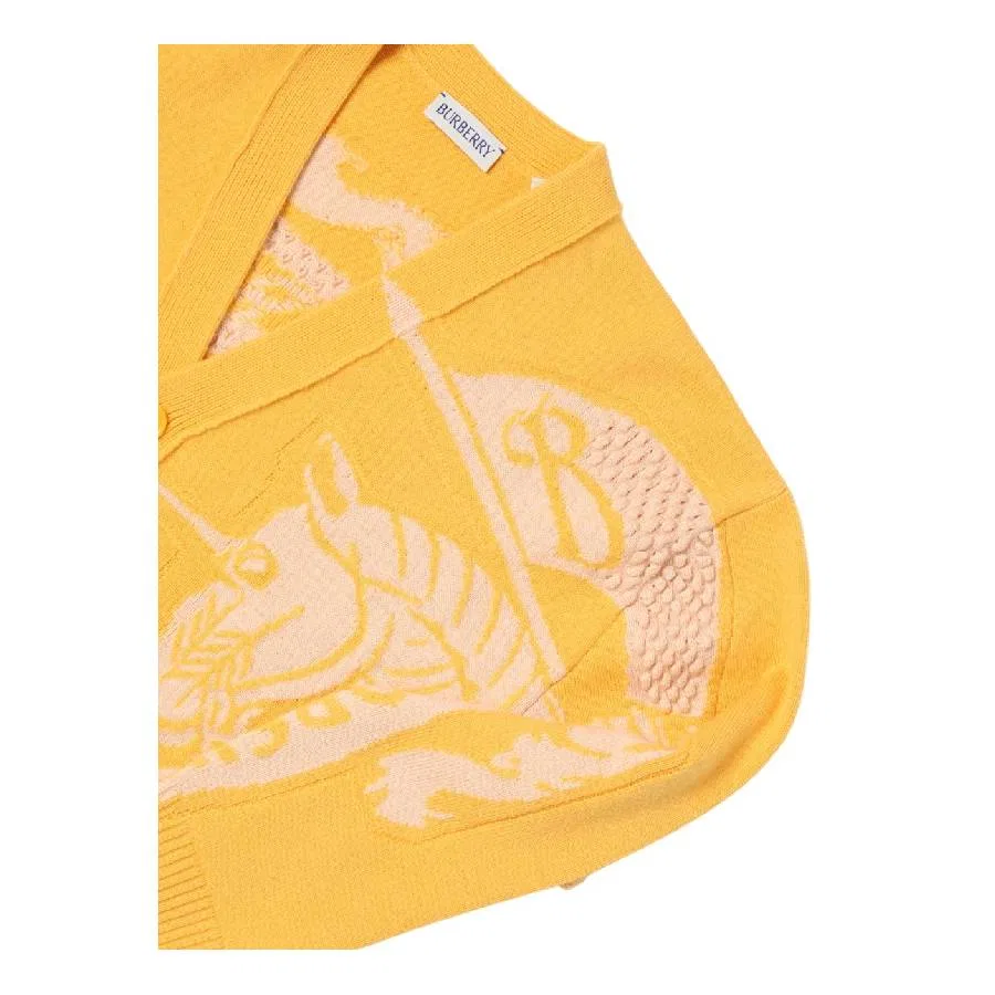 Свитер кашемировый с принтом Equestrian Knight Burberry, Orange — фото 3