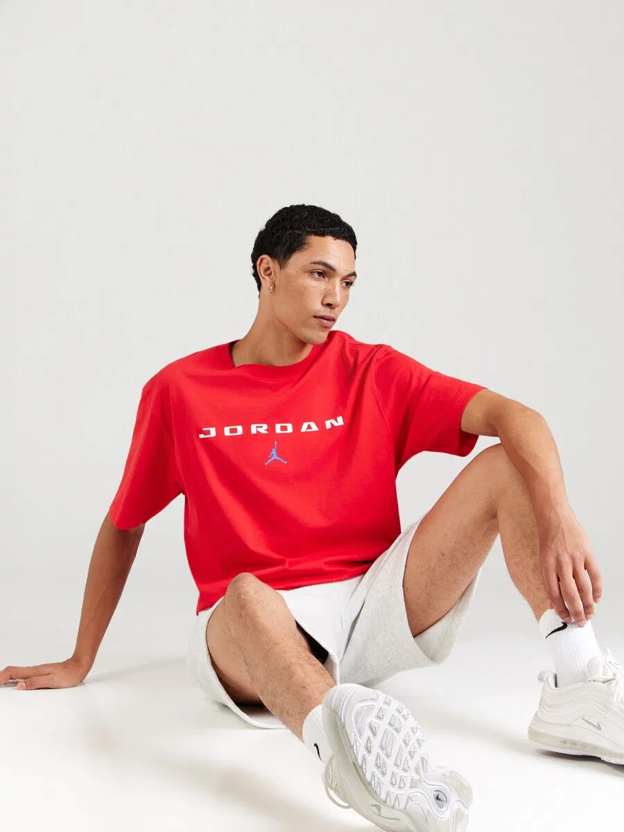 Футболка Jordan 'BRK FC' красного цвета — фото 2
