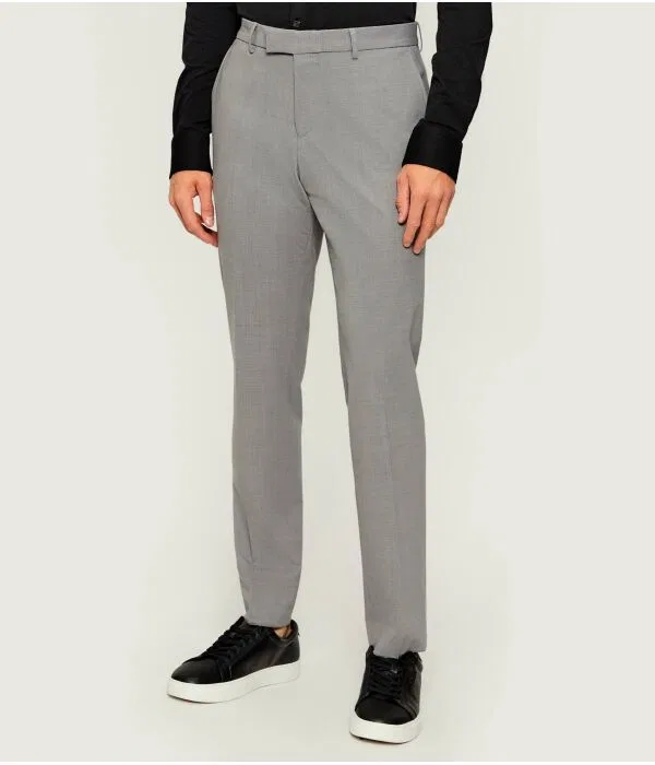 Мужской костюм-двойка приталенный P-Huge-2Pcs-WG-253 Slim Fit BOSS, серый — фото 4