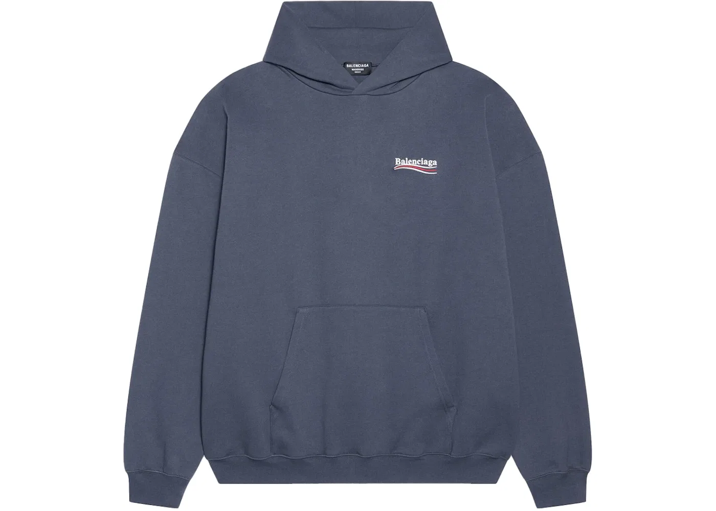 Мужской худи с принтом Political Campaign Large Fit Balenciaga, Dark Grey/White