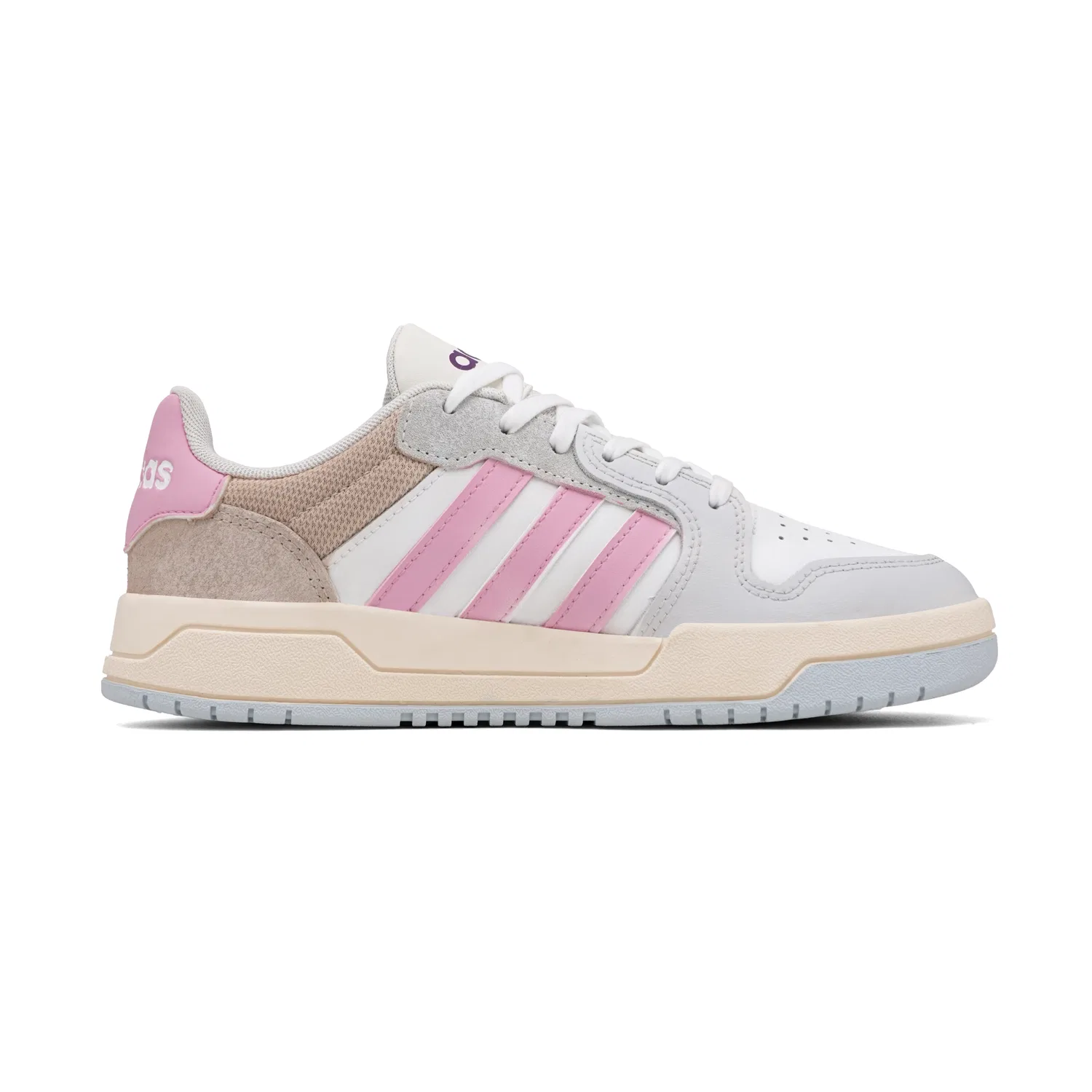 Детские кроссовки для скейтбординга с низким верхом Adidas Neo, White Pink — фото 4