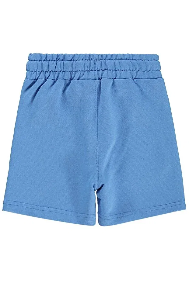 Детские шорты для мальчиков с принтом Shark With Glasses Civil Boys, Dark Blue — фото 2