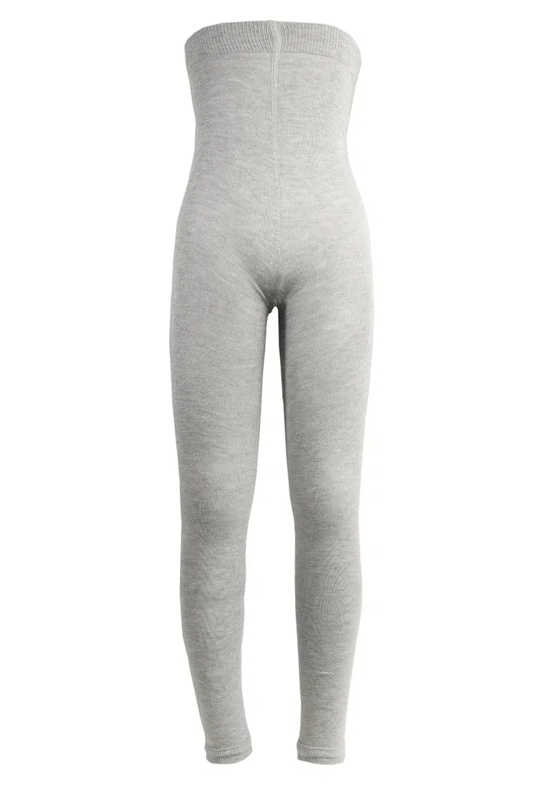 Спортивные теплые базовые леггинсы - чулки Falke, Grey Melange