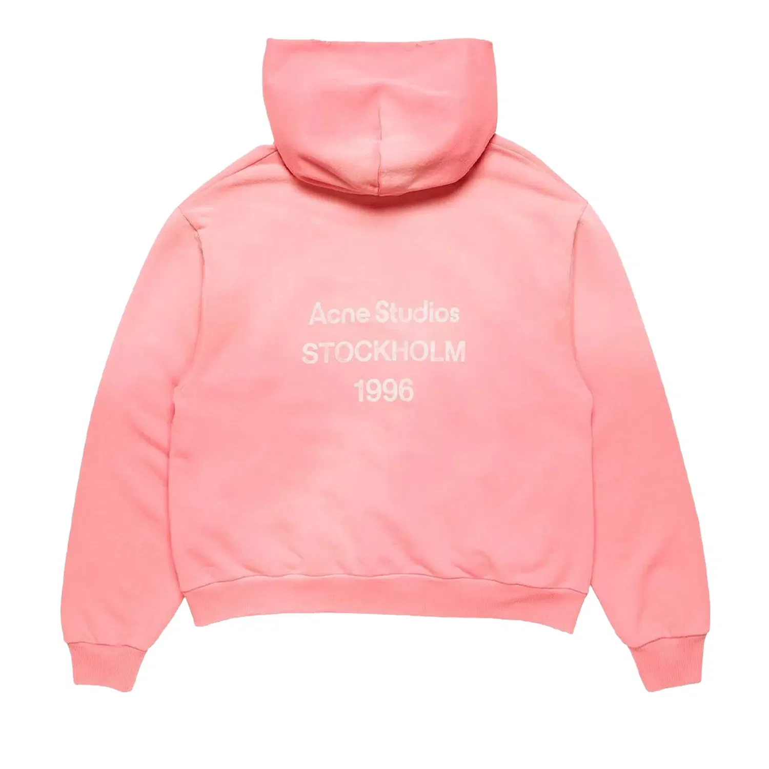 Толстовка Acne Studios Fleece Logo Hoodie, розовый — фото 2