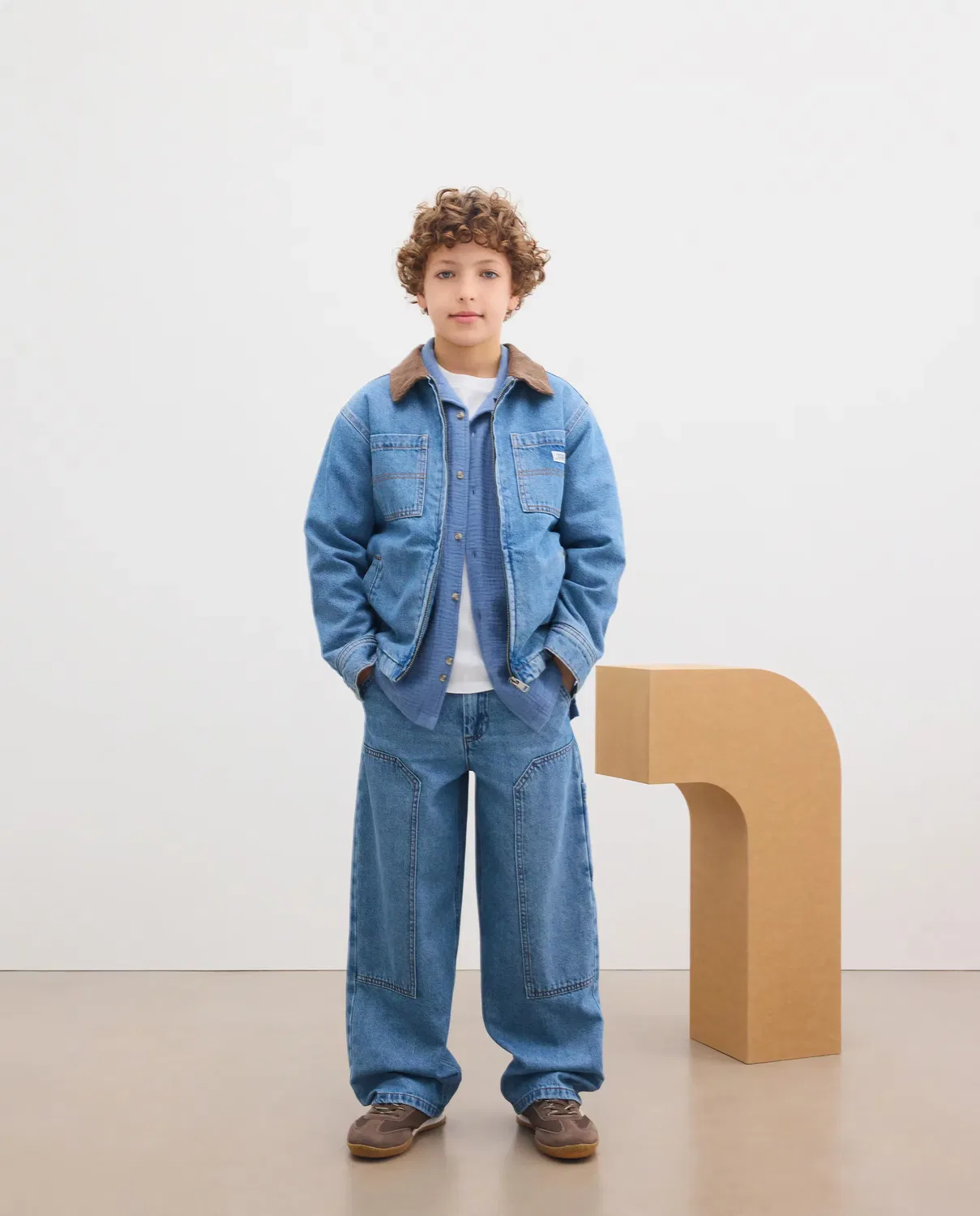Детские джинсы свободного кроя для мальчиков Kids El Corte Inglés, Azul Pálido