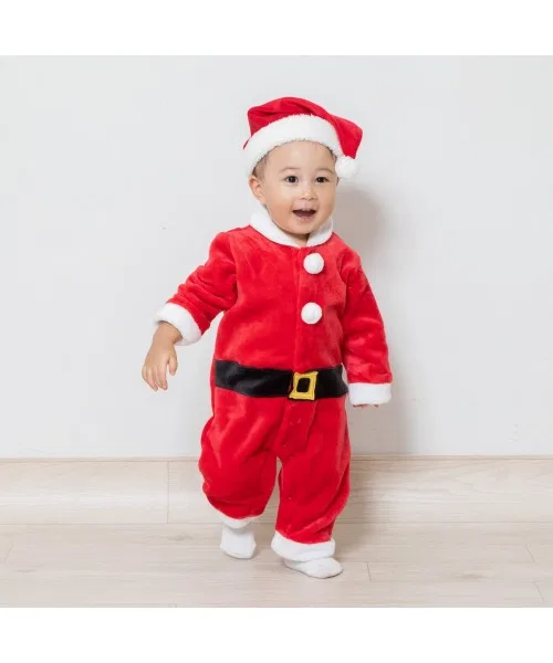 Детский комбинезон-боди с шапкой Санты, флисовый, красный Toys"R"Us/Babies"R"Us