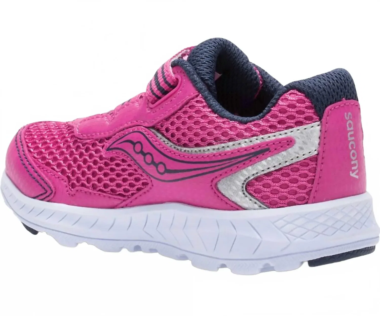 Детские кроссовки для девочек с круглым носом Ride 10 SAUCONY, Pink/Silver — фото 2