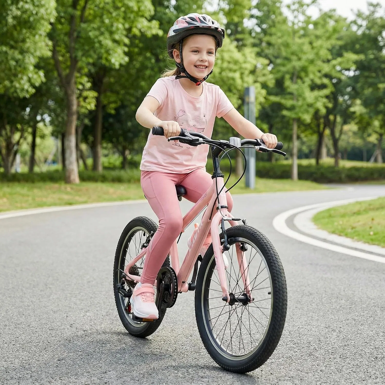 Детские легкие кроссовки с широким носком для мальчиков и девочек Clifun, White/Pink — фото 2