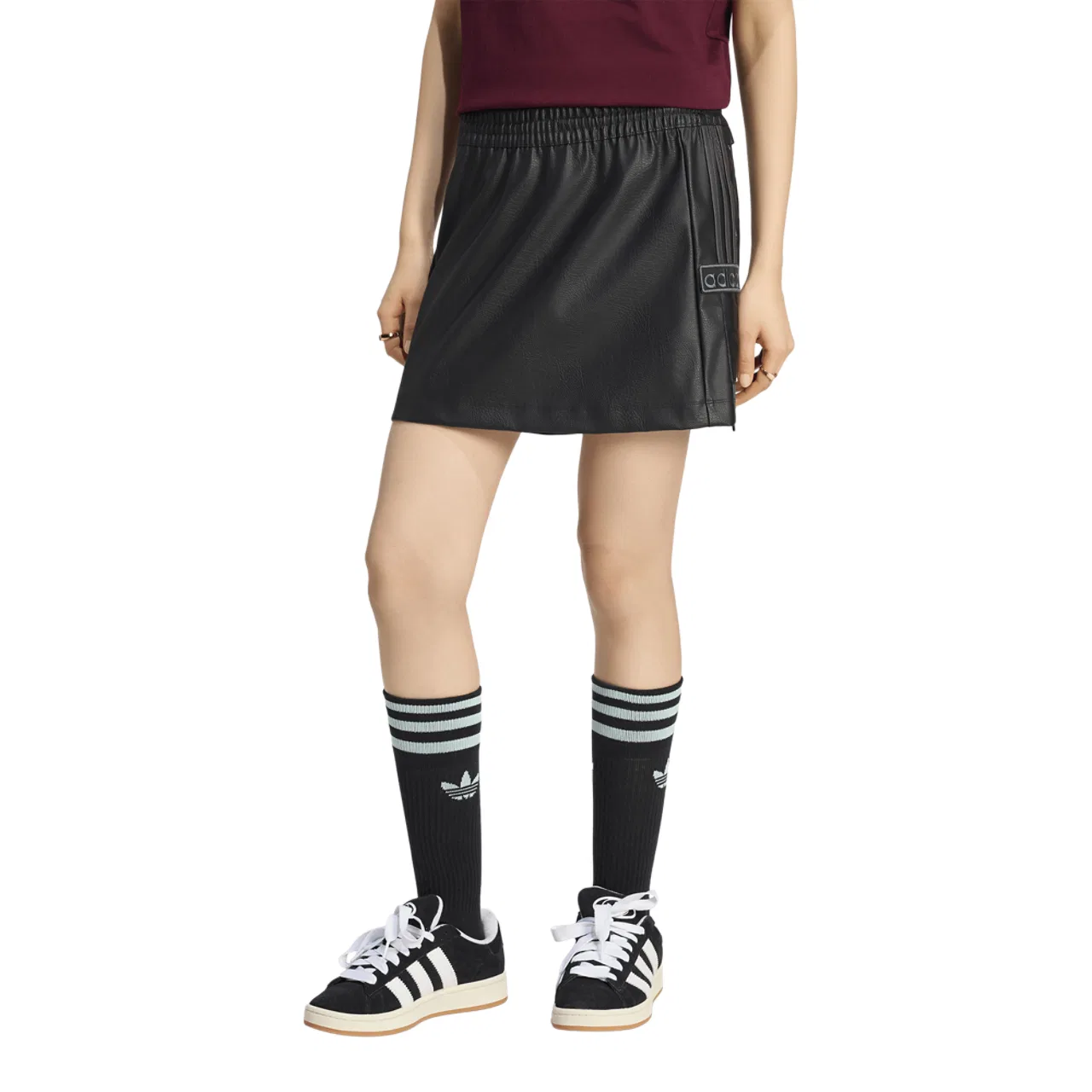 Женская юбка Adibreak Pleather Adidas Originals, цвет Black/Utility Black