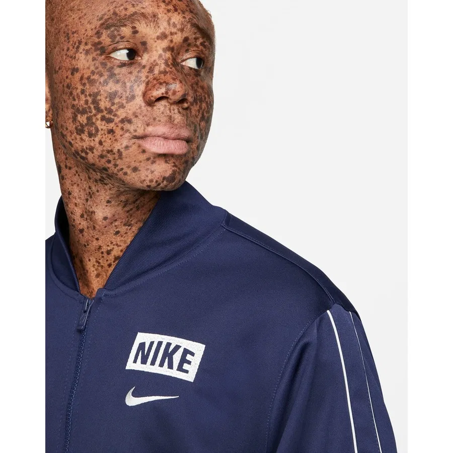 Мужской свитшот с капюшоном Nike FJ0557-410, Темно-синий — фото 3