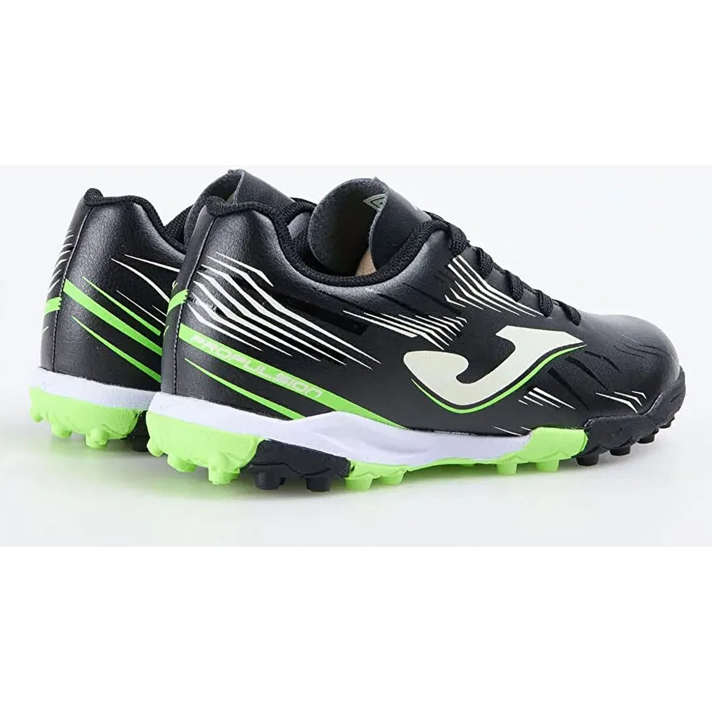 Детские футбольные бутсы для мальчиков с носком Propulsıon Jr 2501 Negro Turf Joma — фото 3