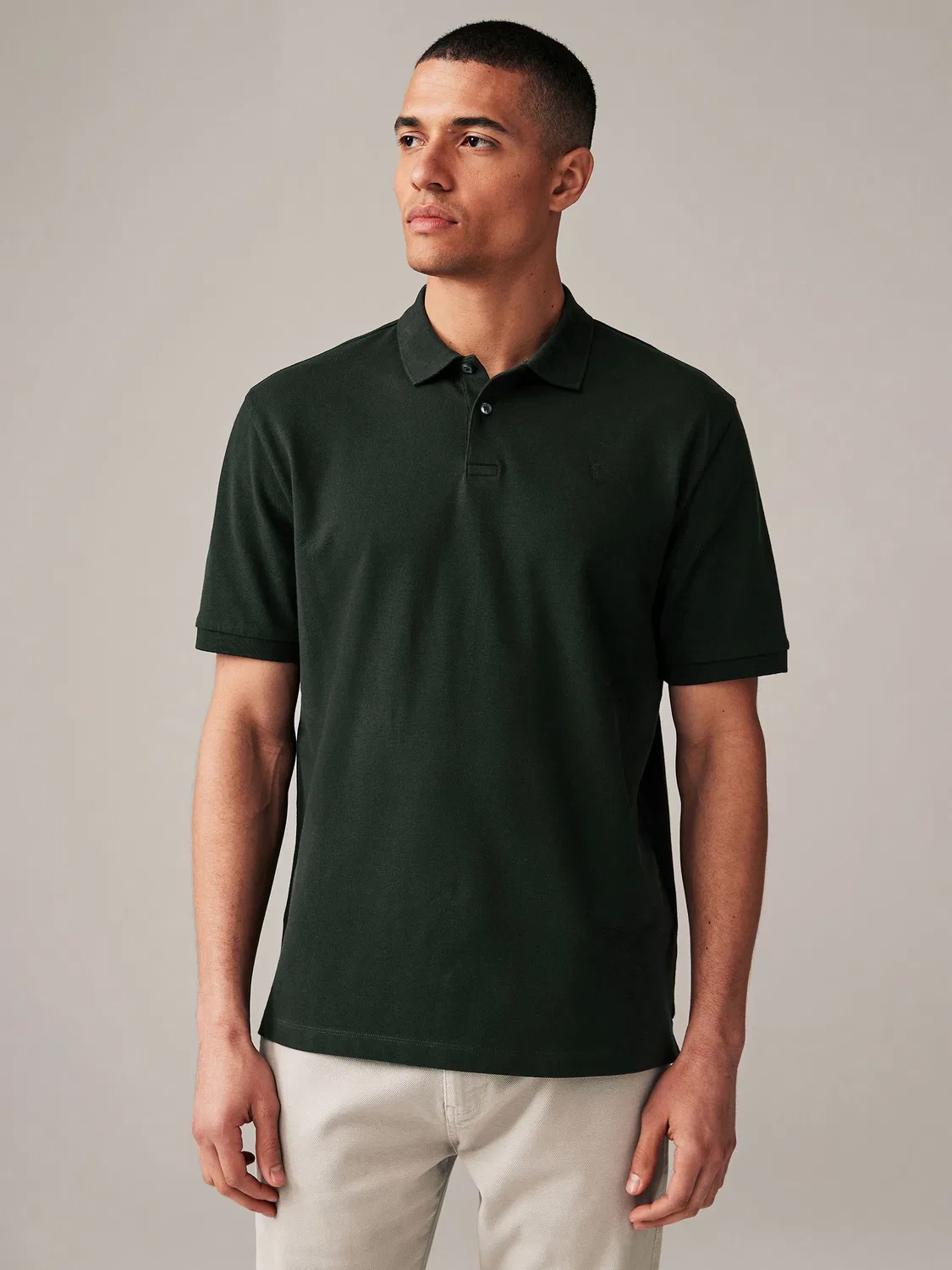 Поло Regular Fit из пике, Olive Green Next