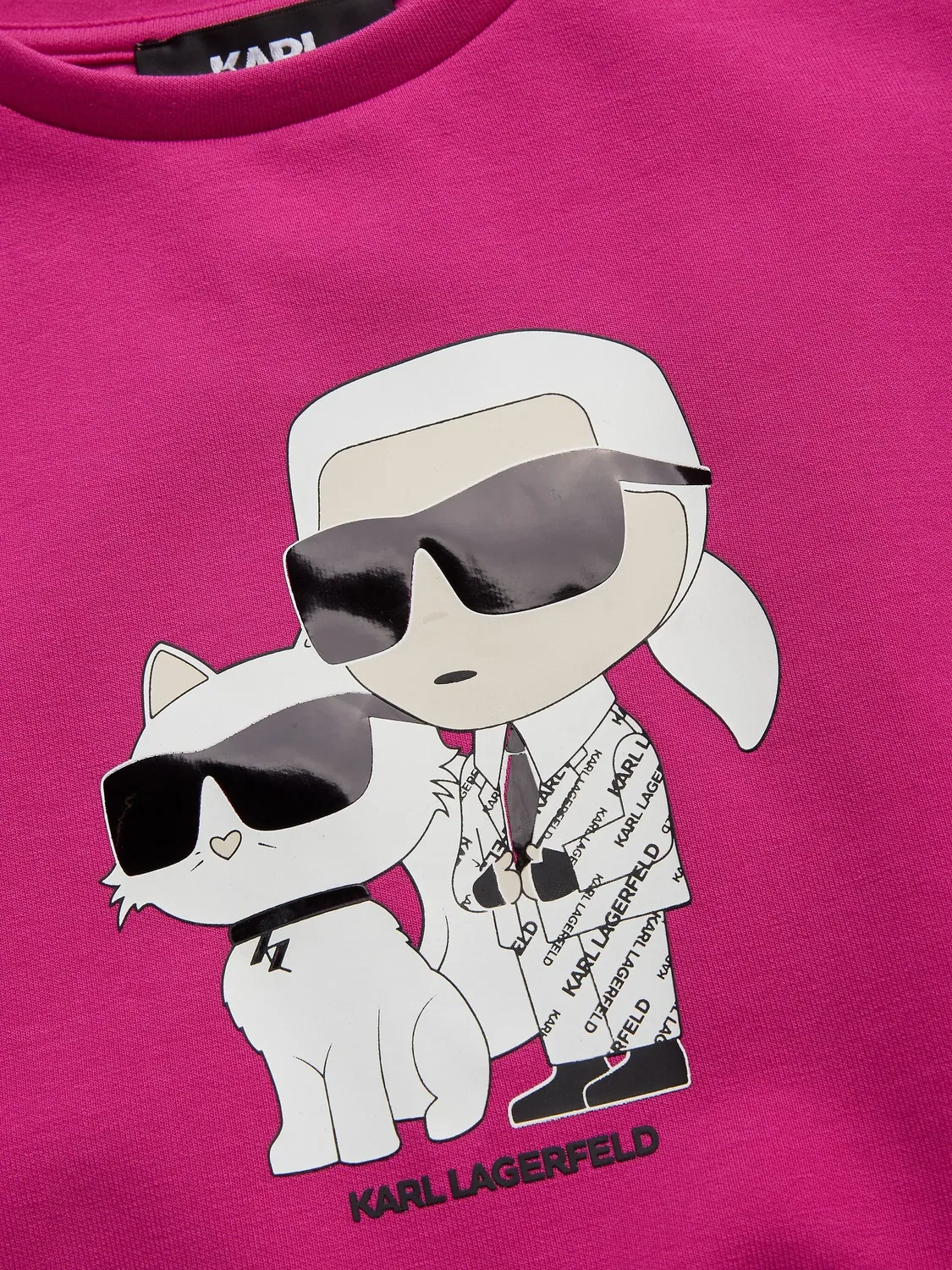 Толстовка с капюшоном для девочек Karl Lagerfeld, розовый — фото 2