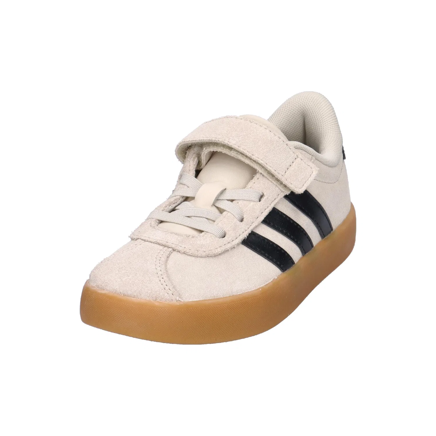 Детские кроссовки с замшевым верхом VL Court 3.0 EL C Adidas, Beige Schwarz Braun — фото 4