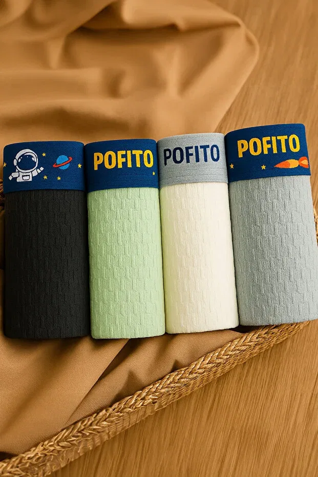 Детские боксеры для мальчиков хлопковые 2 шт Basics Pofito, Gray — фото 3