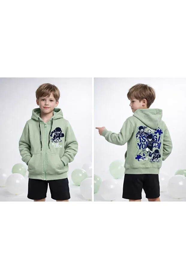Детский кардиган с капюшоном Yetişkin Tekstil, Green