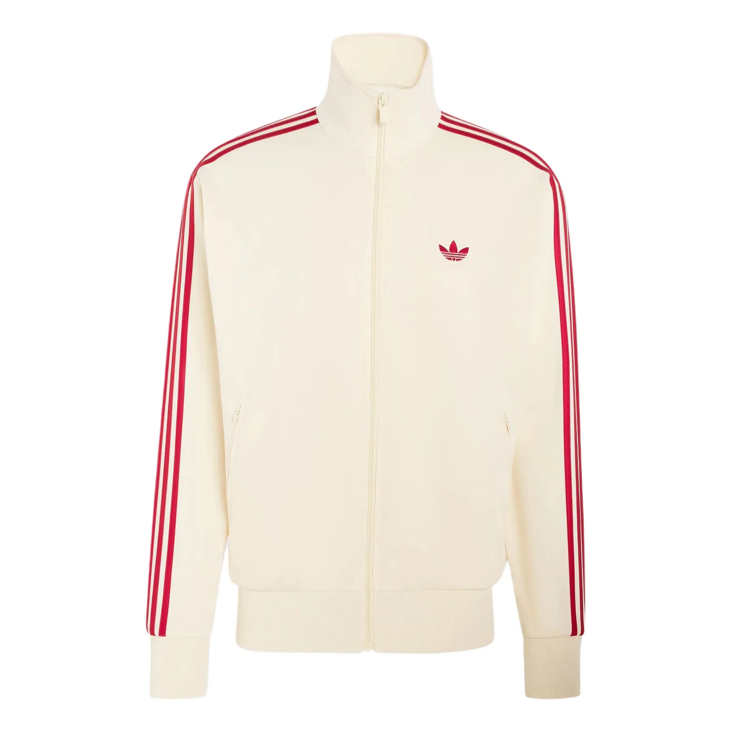 Мужская куртка с воротником-стойкой Firebird Adidas Originals, Warm Vanilla/Victory Red