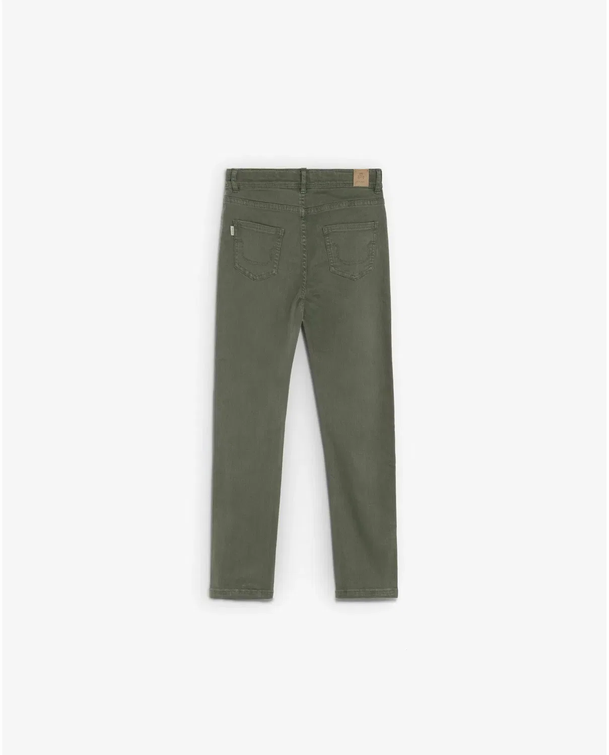Детские джинсы для мальчиков с пятью карманами Vaquero de niño slim fit cinco bolsillos con trabillas Scalpers, Kaki — фото 2