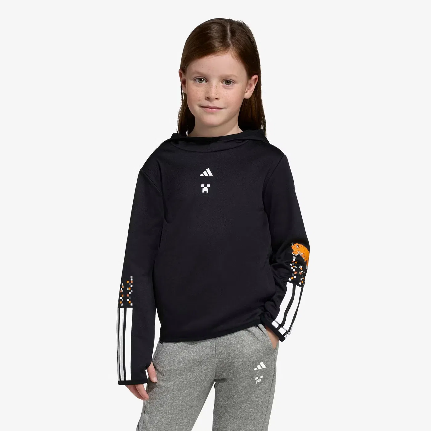 Худи с принтом Minecraft Adidas, черный — фото 2