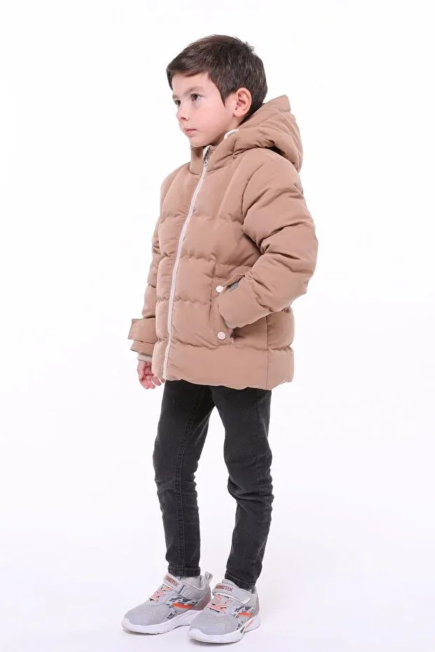 Детское пальто для мальчиков с капюшоном Benitto Kids, Brown