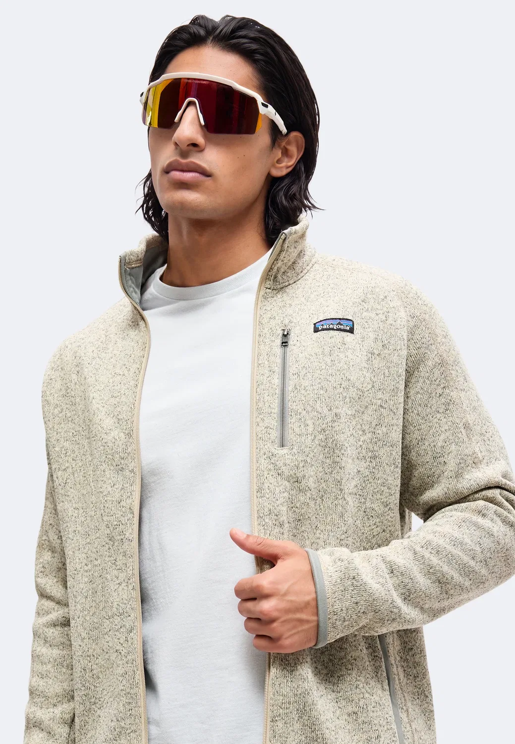 Футболка с принтом "Летающая рыба" Patagonia, Fiber White — фото 4