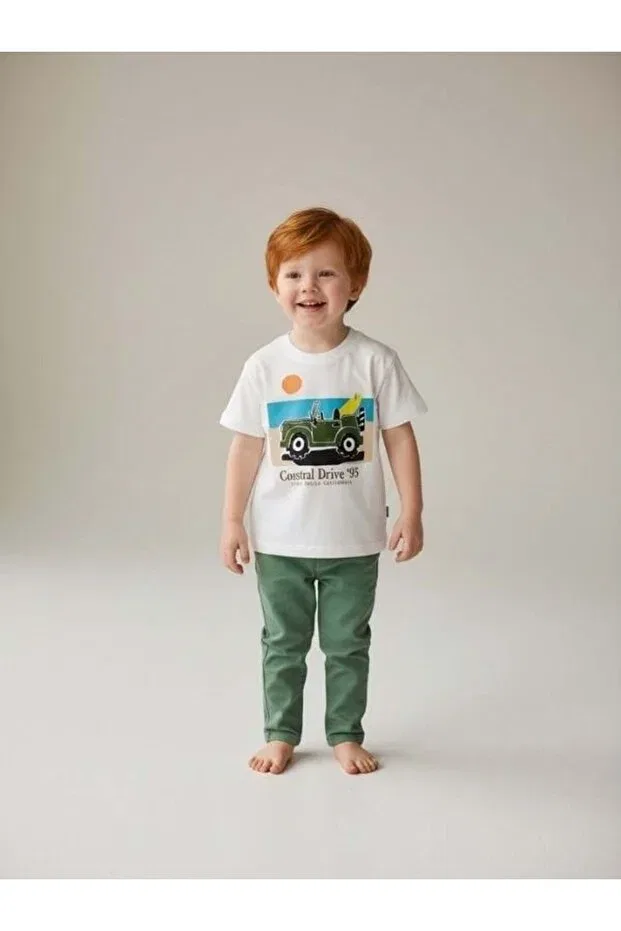 Детская футболка для мальчиков с принтом Zekids, Colored