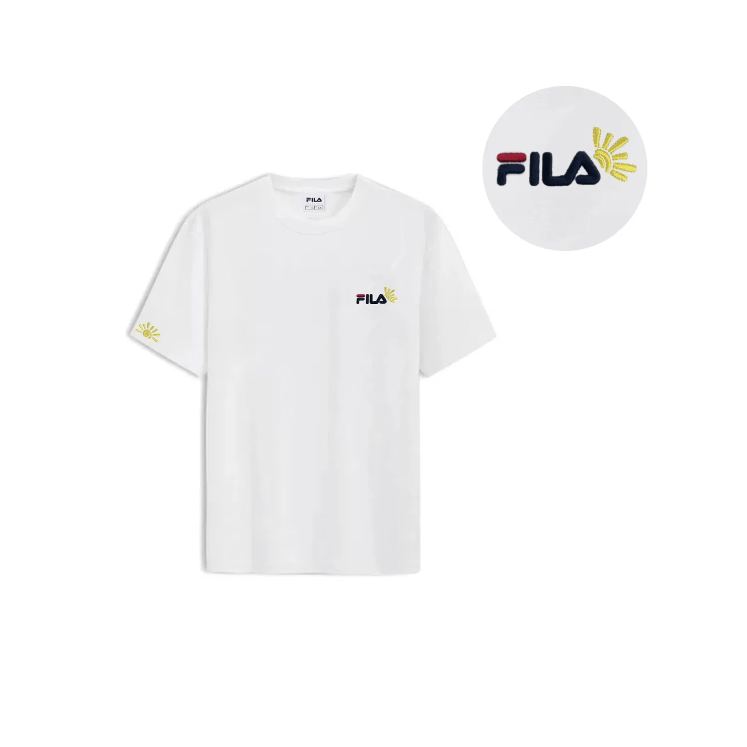 Футболка детская с круглым вырезом FILA, Белый — фото 3