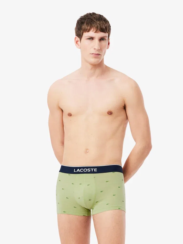 Боксеры LACOSTE Mini Croc, 3 шт., Blue