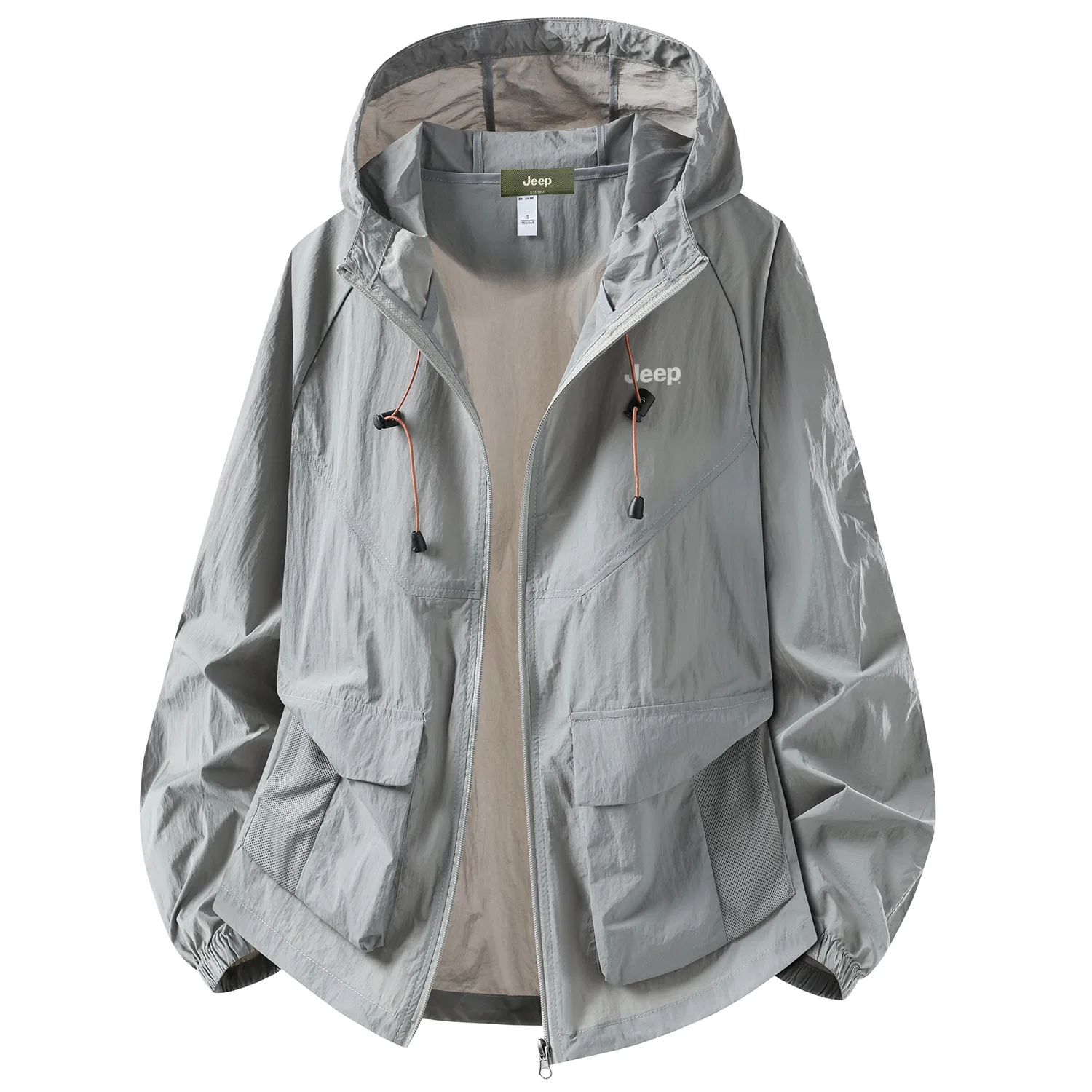 Детская ветровка с капюшоном Jeep Ice Peak Sun Protection Collection, Neutral Gray