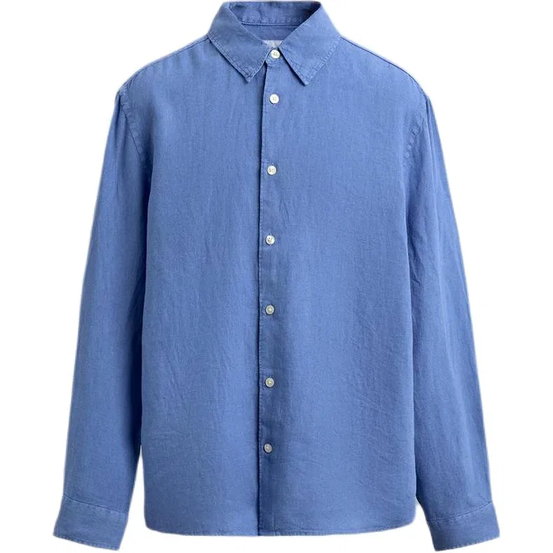 Мужская рубашка с принтом Washed Blue, ZARA, Washed Blue