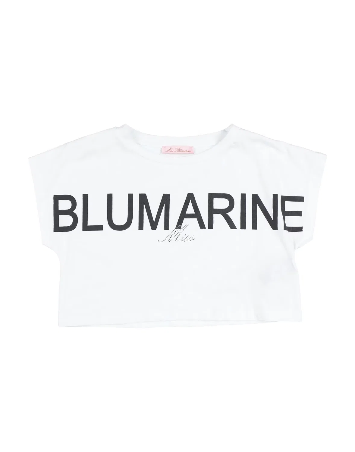 Детская футболка для девочек с принтом Miss Blumarine, белый