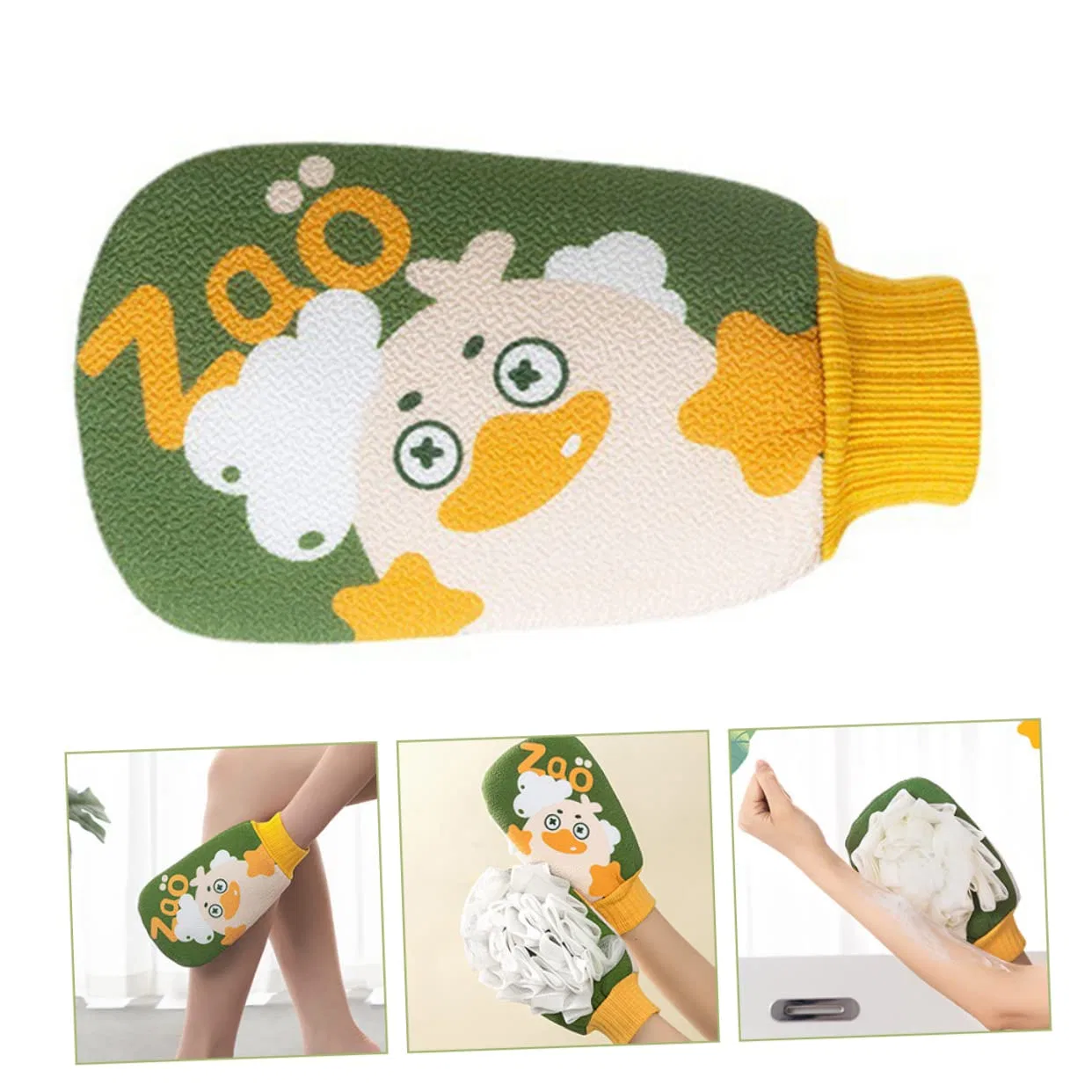 Набор эксфолирующих перчаток для душа, Amosfun, 4 шт, 23x13x2 см — фото 2