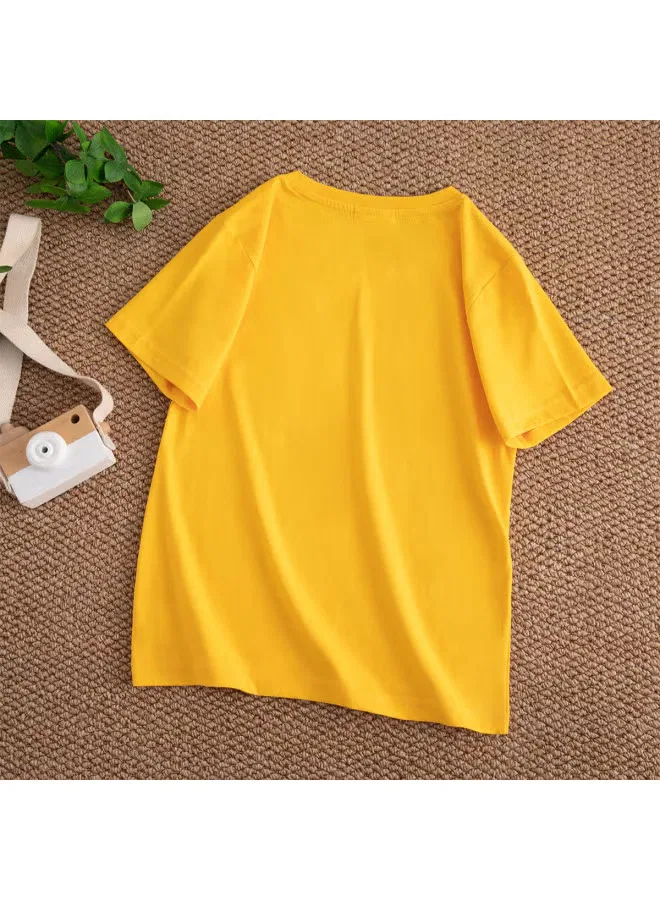 Футболка с коротким рукавом, хлопковый микс, Jeanswest, оранжево-желтый — фото 3