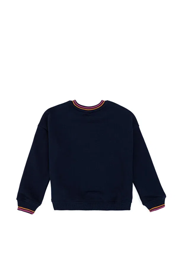 Детское для девочек свитшот с длинным рукавом U.S. Polo Assn., Navy Blue — фото 4