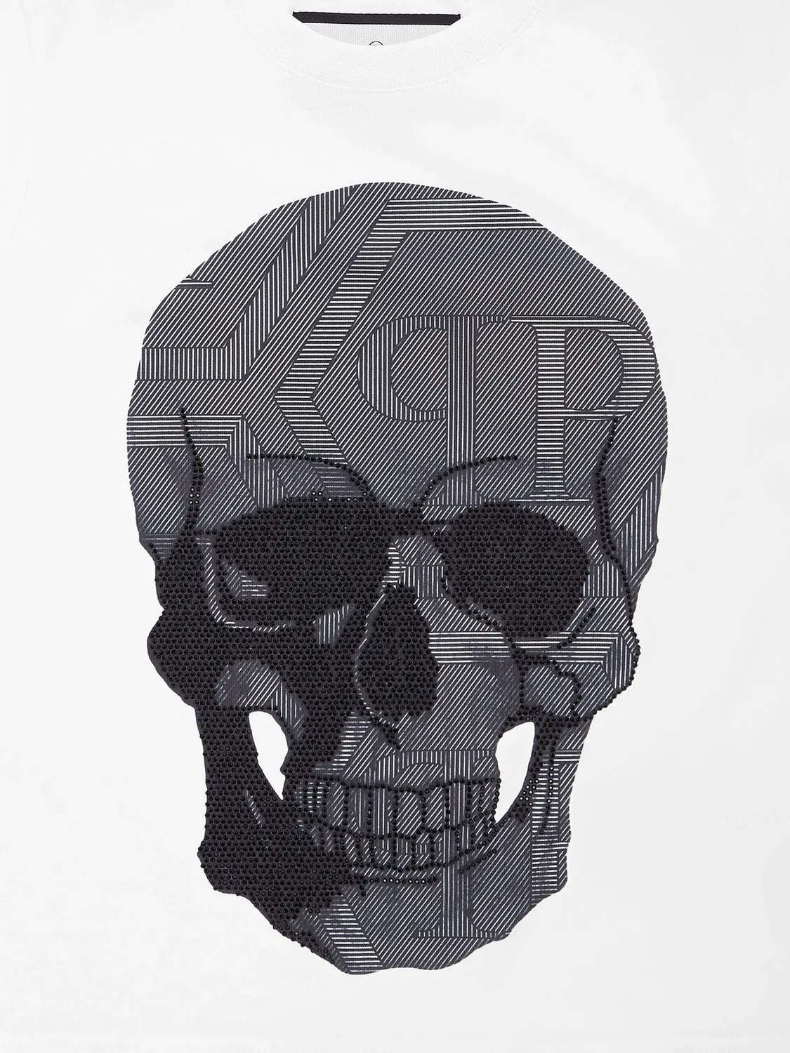 Футболка Strass Skull от Philipp Plein, белый — фото 3
