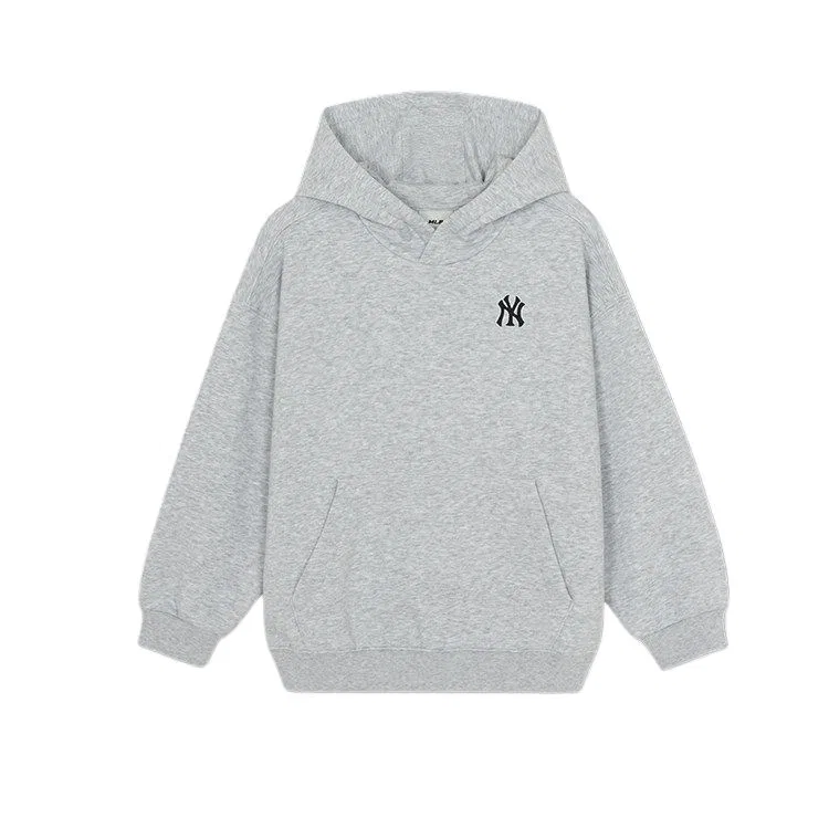 Детский свитшот с капюшоном тонкий Light Heather Gray MLB KIDS