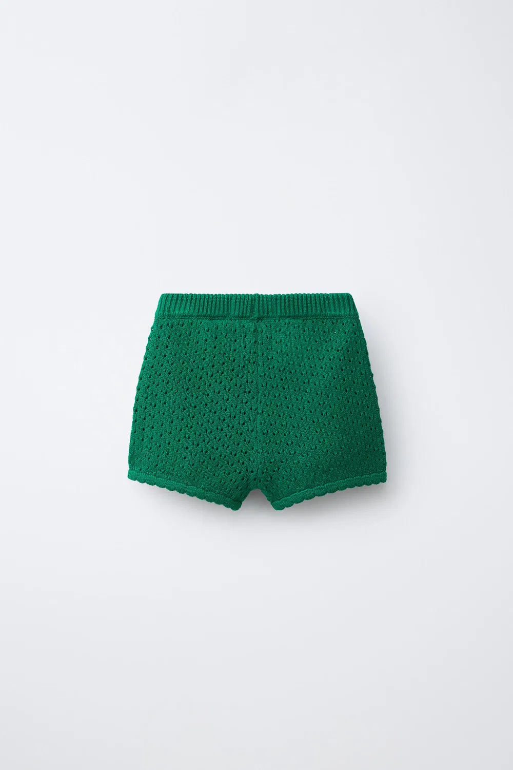 ТРИКОТАЖНЫЕ ШОРТЫ БЕРМУДА CASA LAWA X ZARA KIDS ЛИМОННОГО ТРИКОТАЖА, Green — фото 2