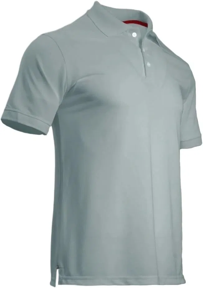 Мужская повседневная футболка из пике, Short Sleeve Men's Solid Pique Shirt, Light Grey