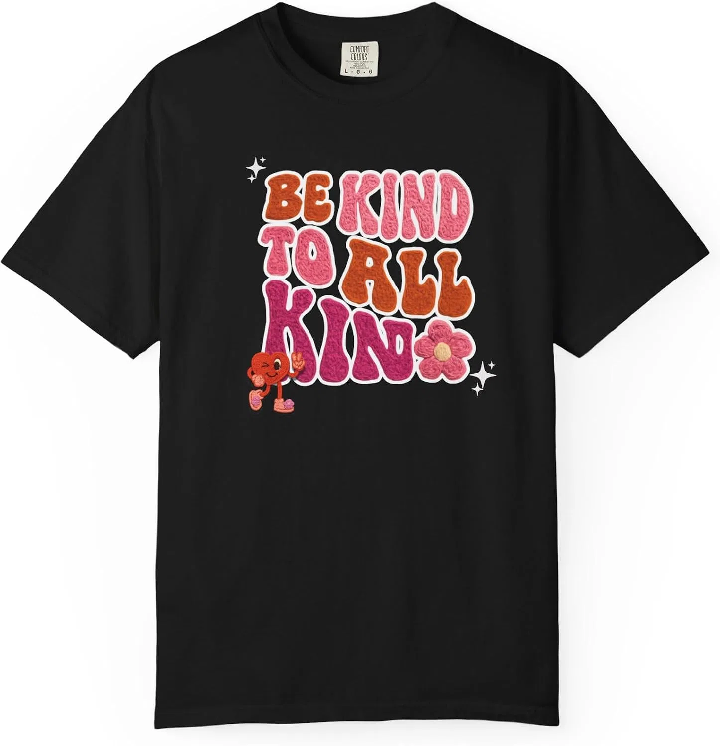 Женская футболка с принтом Be Kind to All Kinds, чёрный