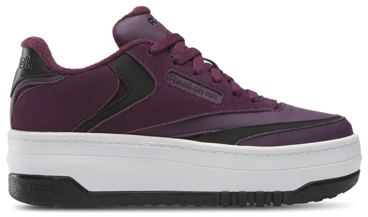 Кроссовки для девочек Club C Extra Reebok, цвет Black/Midnight Plum/White — фото 2