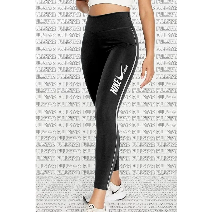 Спортивные леггинсы с принтом One Dri Fit Training Printed Black Leggings Toparlayıcı 2 Iç Cepli Siyah Tayt Nike, Черный
