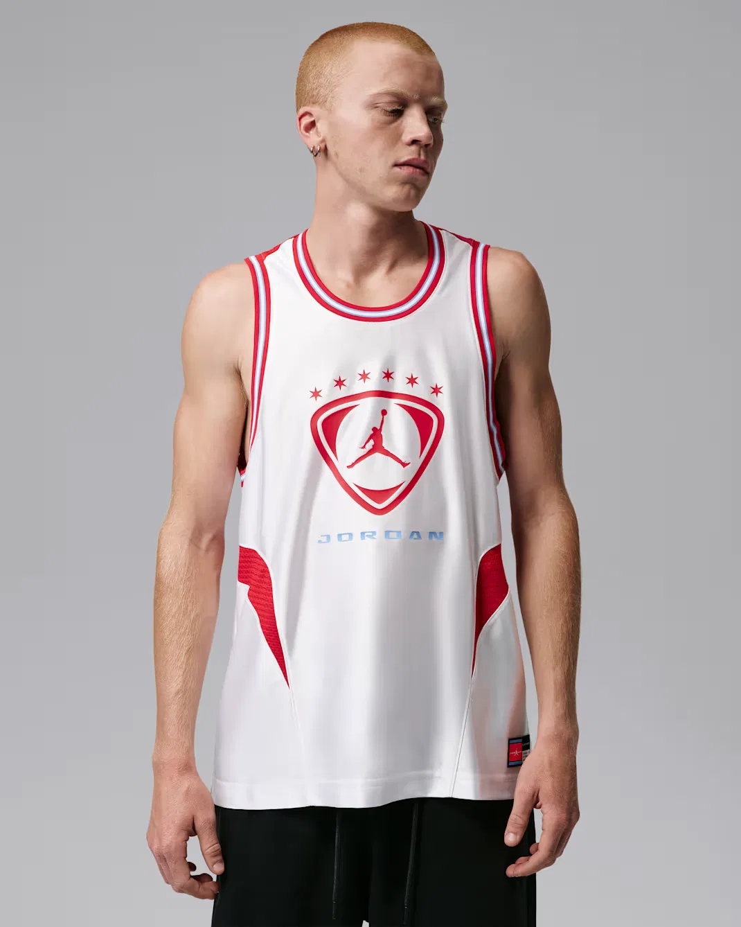 Мужская майка без рукавов Jordan Brooklyn, White/University Red/University Red