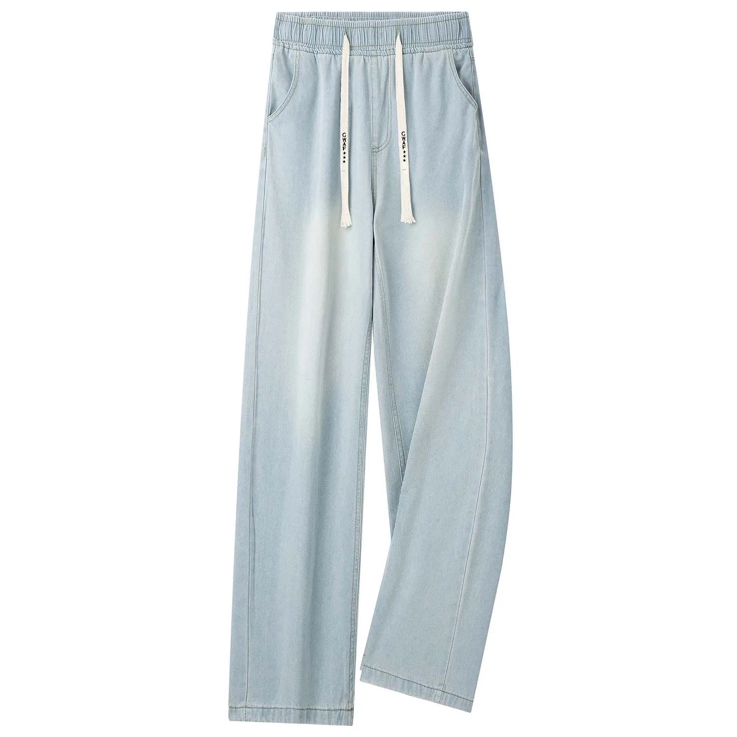 Детские джинсы свободного кроя с широкими штанинами GWAF, Light Blue