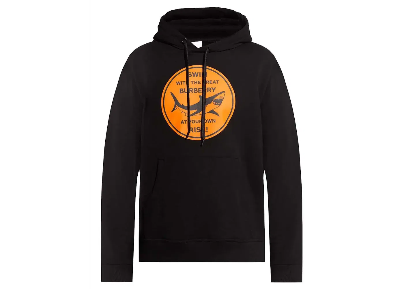 Мужской худи с принтом Burberry, Black/Orange