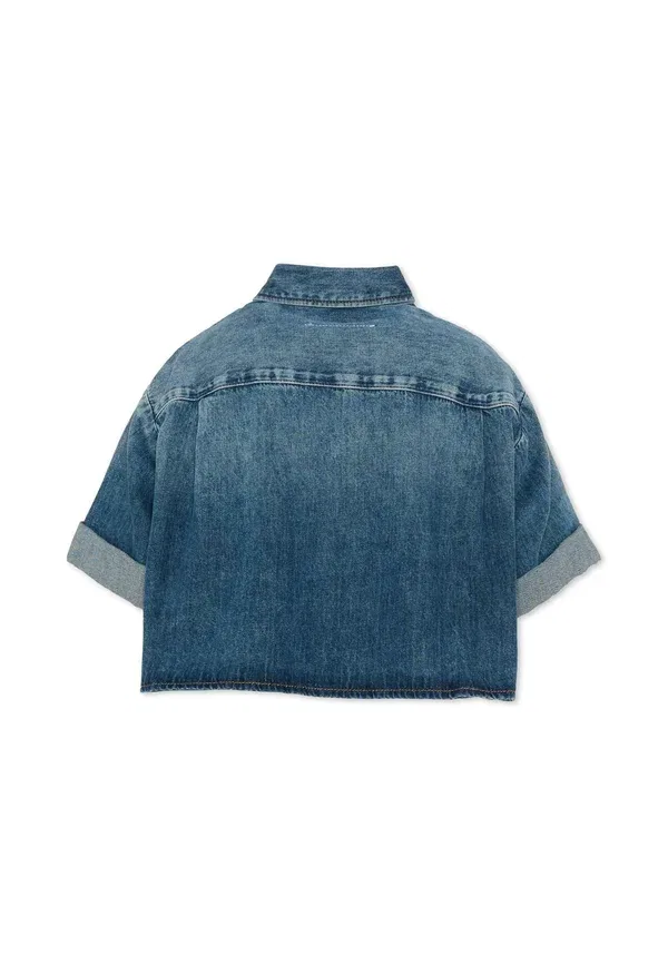 Блузка джинсовая Camicie Mm6 Maison Margiela, Denim, деним — фото 2