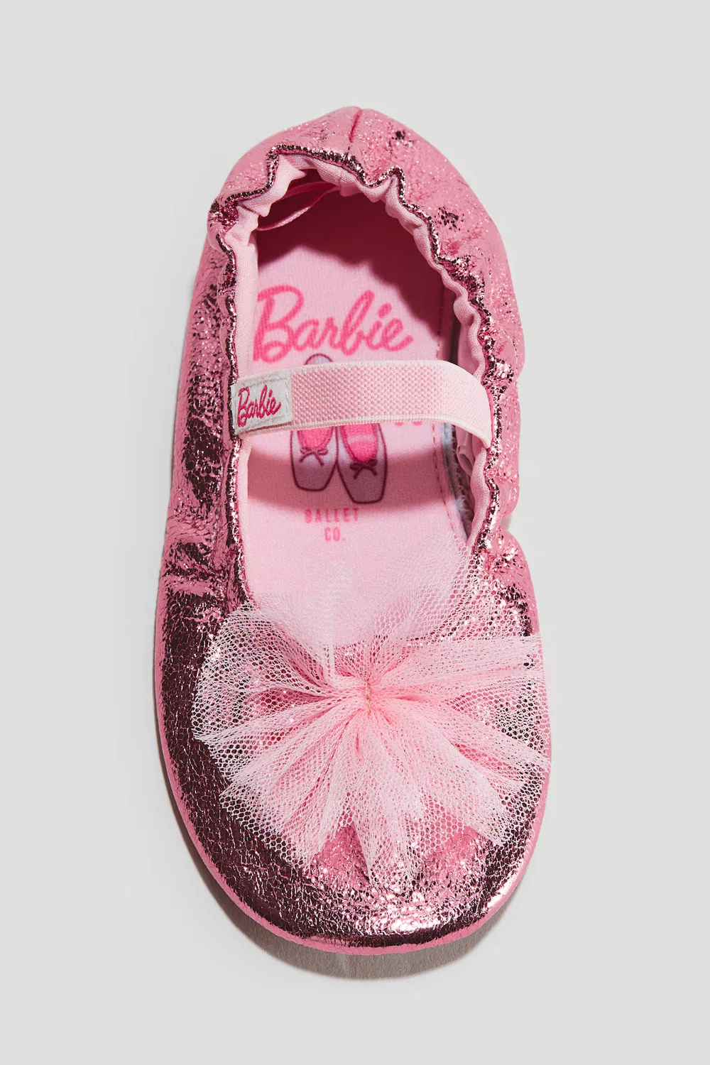 Сверкающие балетные туфли H&M, Hellrosa/Barbie — фото 2