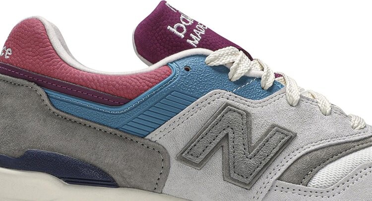 Лимитированные кроссовки New Balance Aimé Leon Dore x 997 'Mulberry Purple', серый — фото 3