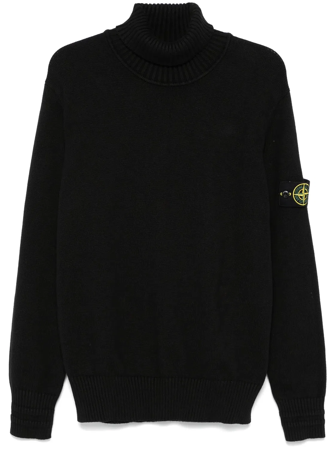 Свитер с отстегиваемым значком Compass Stone Island, черный